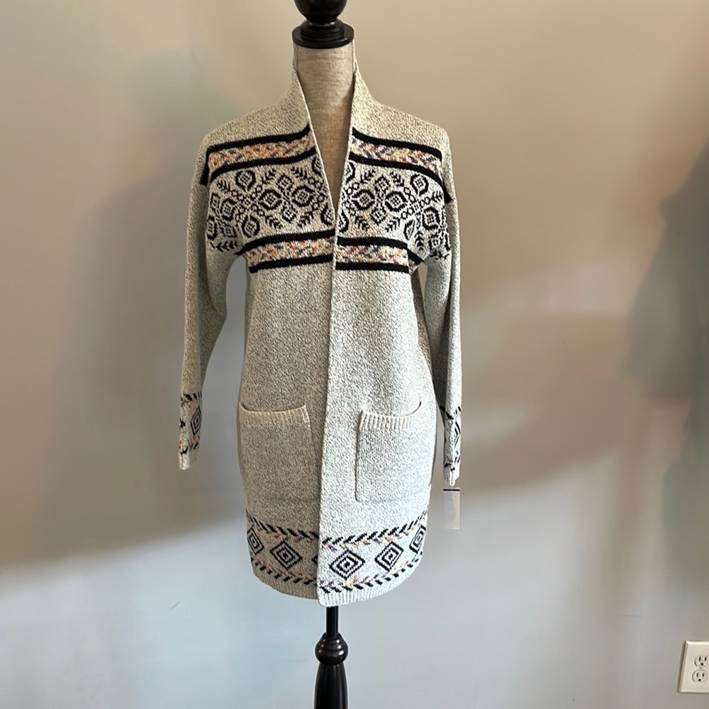 Debut Cardigan with hippie, boho inspired details.  Excellent condition.  S/M